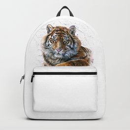 Tiger watercolor Backpack | Wild, Drawing, Graphic, Drawn, Animal, Illustration, Bengal, Design, India, Wildlife 
