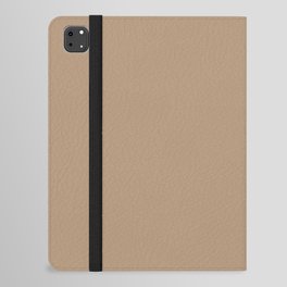 Medium Tan Brown Solid Color Pairs PPG Coffee Kiss PPG1084-5 - All One Single Shade Hue Colour iPad Folio Case