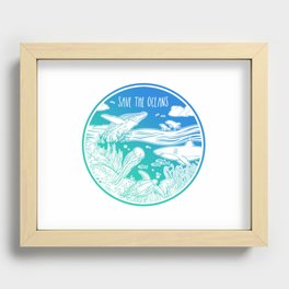 Save the Oceans! Recessed Framed Print