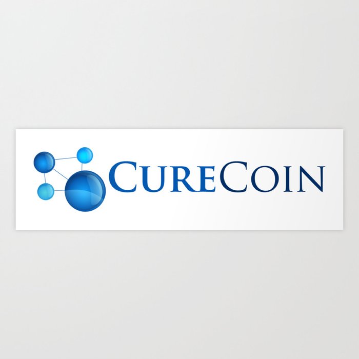 Curecoin Logo w/ Name Art Print