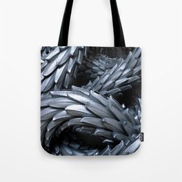 Silver Metallic Dragon Skin Tote Bag