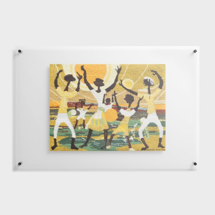 African Dancers Floating Acrylic Print