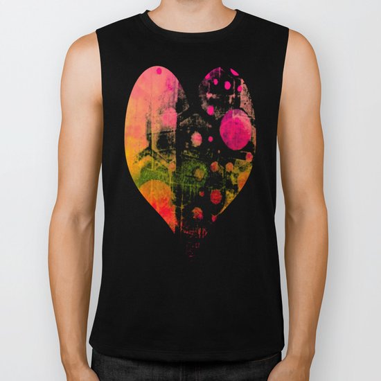 In a Pink and Black Mood Biker Tank