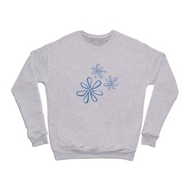 Blue Flower Vector Design Crewneck Sweatshirt