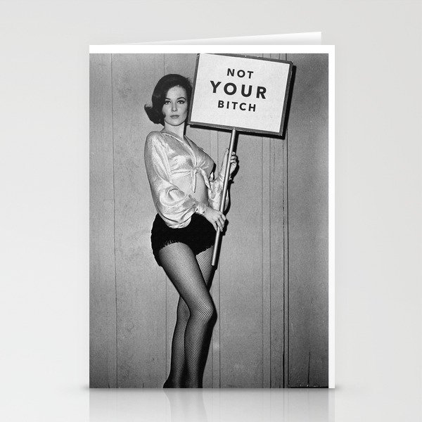NOT YOUR BITCH, Vintage Woman Stationery Cards