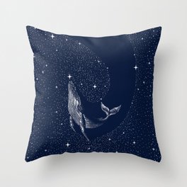 starry whale Throw Pillow