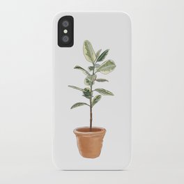 Rubber Tree Plant iPhone Case | Bright, Nature, Tree, Calming, Leaves, Drawing, Happy, Indoorplant, Colored Pencil, Rubbertreeplant 