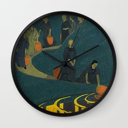 The Danaides or Women at the Source of Life and Water by Paul Serusier Wall Clock