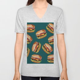 Deluxe Cheeseburger V Neck T Shirt