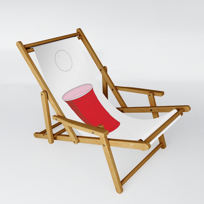 Beer Pong Illustration Sling Chair By Marodek