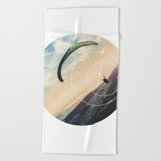 Skydive Gravity - Geometric Photography Beach Towel