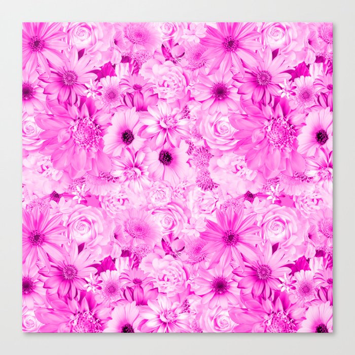 quinacridone violet floral bouquet aesthetic assemblage Canvas Print