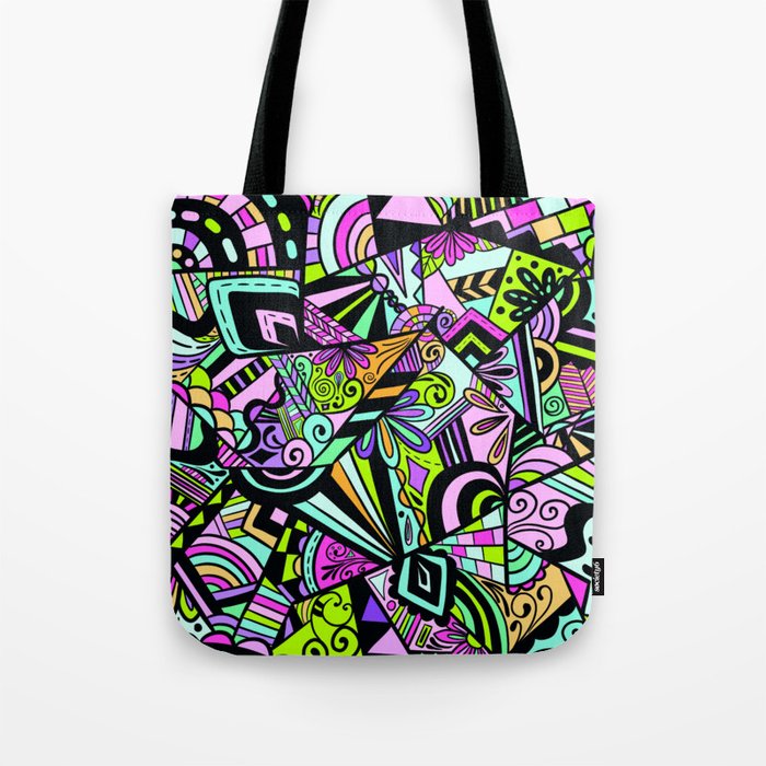 Colorful abstract geometric pattern Tote Bag