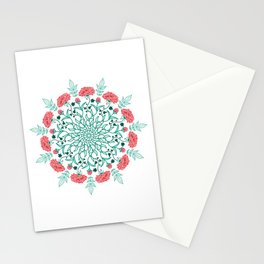 English Rose Mandala Stationery Cards