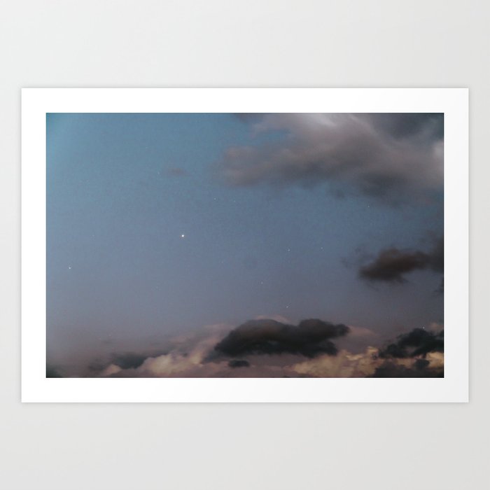 Night Sky Clouds | Nautre and Landscape Photography Art Print