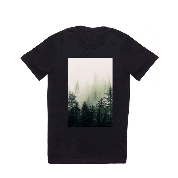 Foggy Pine Trees T Shirt