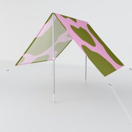 70s Cow Spots in Green on Pink Sun Shade