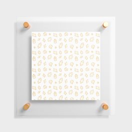 Mustard Gems Pattern Floating Acrylic Print