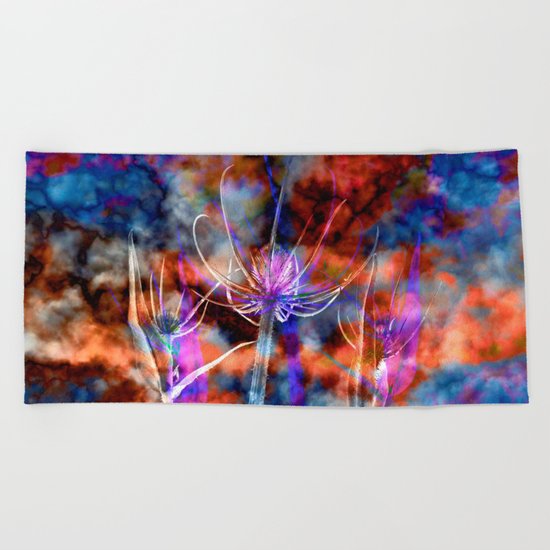 Floral Cloud Spectacle Beach Towel