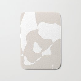Shapes 1 | Neutral & White Minimal Abstract Bath Mat | Contemporary, Scandinavian, Ink, Monochrome, Monochromatic, Beige, Modern, Graphicdesign, Tan, Minimalistic 