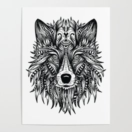 WOLF HEAD ART DESIGN Poster