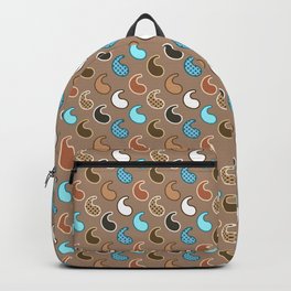 Modern Paisley pattern, Taupe, Turquoise and Rust Backpack