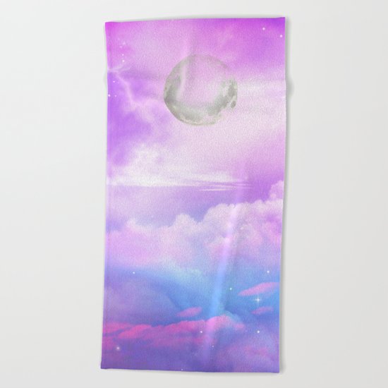 candy sky Beach Towel