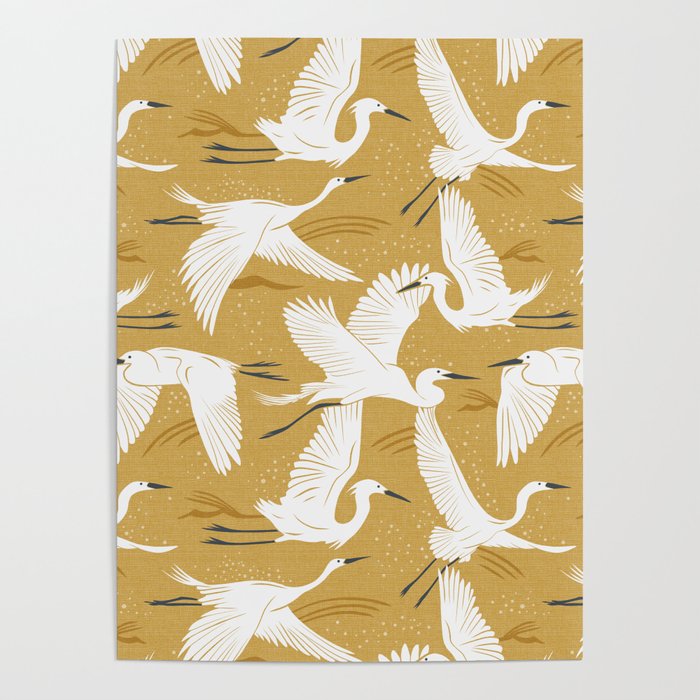 Soaring Wings - Goldenrod Yellow Poster