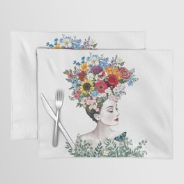 Woman with a Flower Crown Placemat