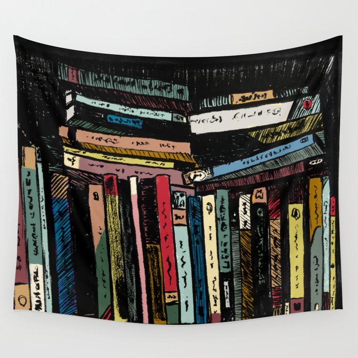 BOOKS TV Wall Tapestry