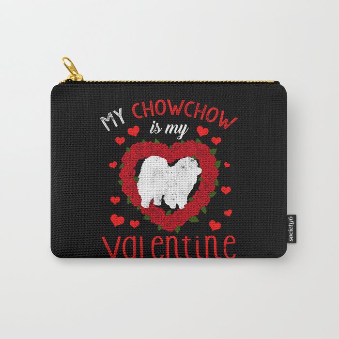 Dog Animal Hearts Day Chowchow My Valentines Day Carry-All Pouch