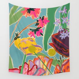 COLOURFUL TULIPS MEDITATION Wall Tapestry