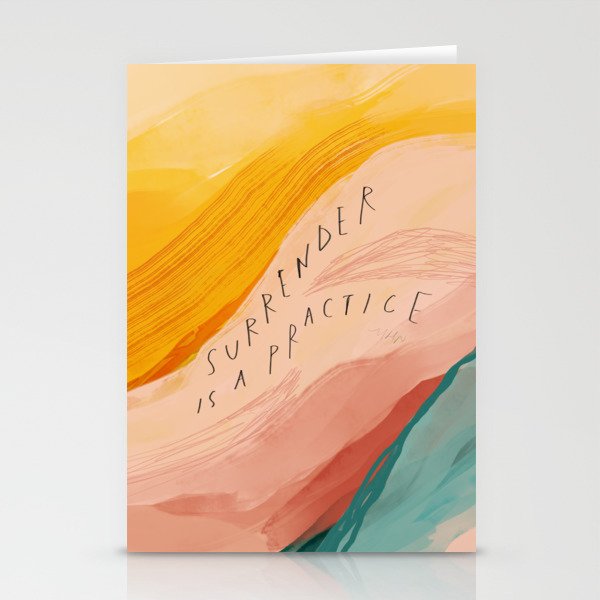 Surrender is a Practical - Inspirational Abstract Art Stationery Cards