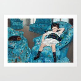Mary Cassatt - Little Girl in a Blue Armchair Art Print