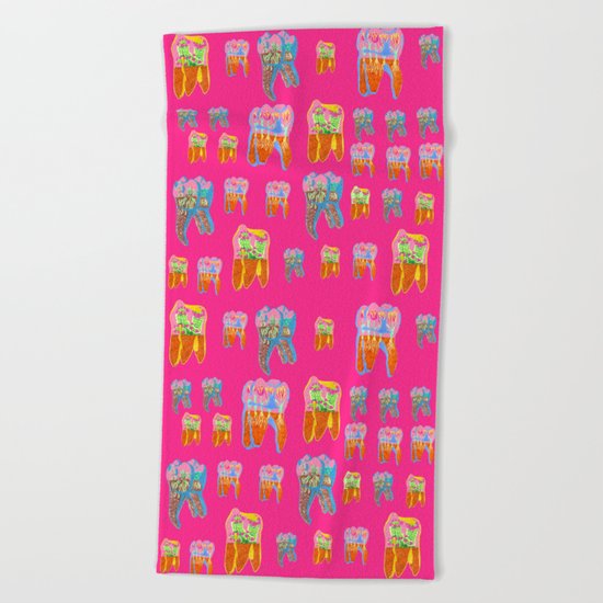Tooth Terrariums Beach Towel