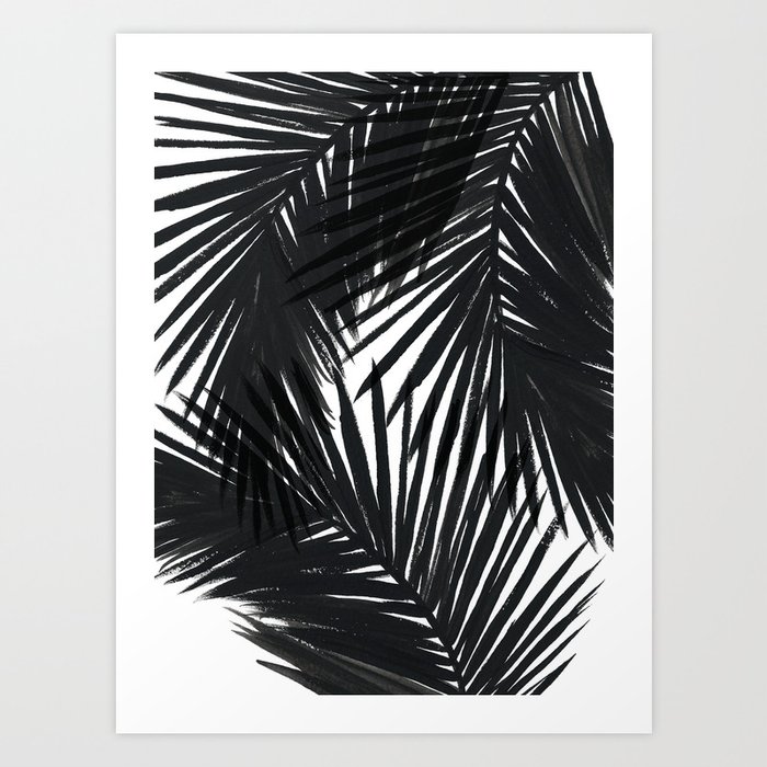 Palms Black Art Print