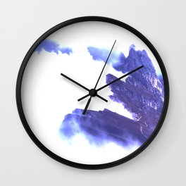 cloud mountain glow aesthetic landscape purple art abstract nature photography Wall Clock