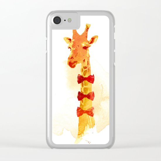 Elegant Giraffe Clear iPhone Case