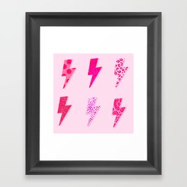 Lightning bolt pinkies  Framed Art Print