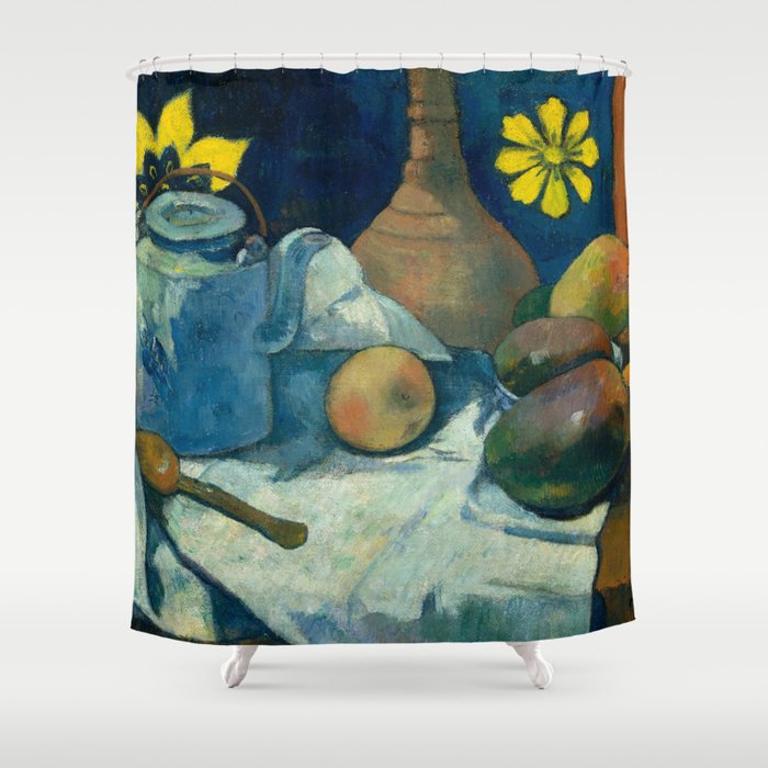 Paul Gauguin Still Life With Teapot And Fruit Shower Curtain By Alexandra Arts Society6 Paul Gauguin Still Life With Teapot And Fruit Shower Curtain By Alexandra Arts Society6