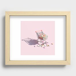 Candy Hearts Cart Recessed Framed Print
