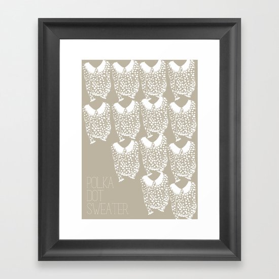 Polka Dot Sweater Framed Art Print