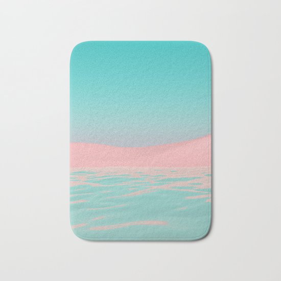 Pink Beach Bath Mat