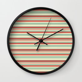 Retro Christmas Pattern Wall Clock