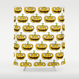 Halloween Pumpkin Background 05 Shower Curtain