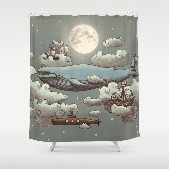 Ocean Meets Sky Shower Curtain By Igo2cairo