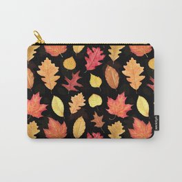 Autumn Leaves - black Carry-All Pouch