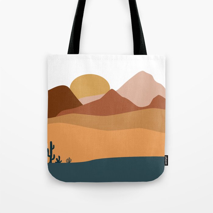 Desert Terrain Sunset Tote Bag