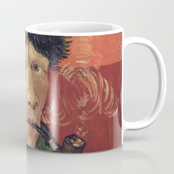 Oil Painting Self-Portrait with Bandaged Ear and Pipe (1889) By Vincent Van Gogh Coffee Mug