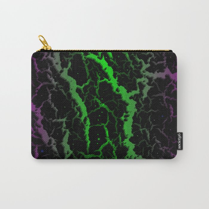 Cracked Space Lava - Purple/Green Carry-All Pouch